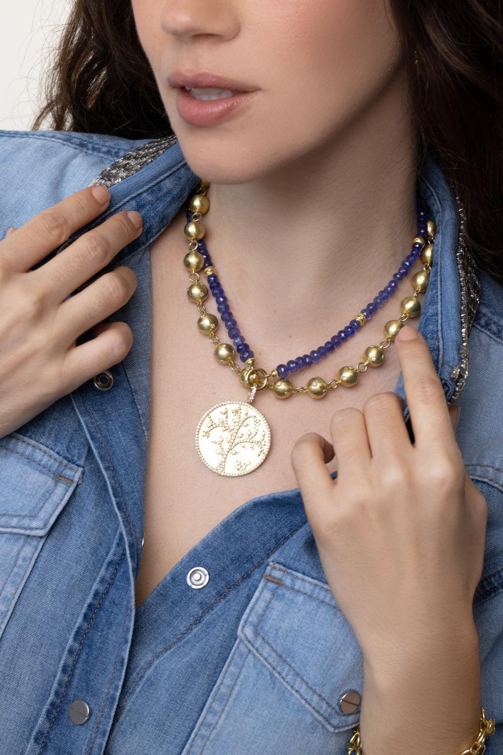 XL Tree Of Life Diamond Pendant-YELLOW GOLD-XL-JEWELRYFINE JEWELPENDANT-TANYA FARAH