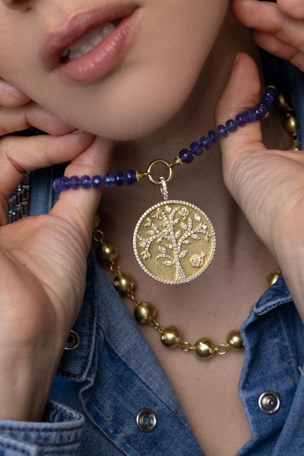XL Tree Of Life Diamond Pendant-YELLOW GOLD-XL-JEWELRYFINE JEWELPENDANT-TANYA FARAH