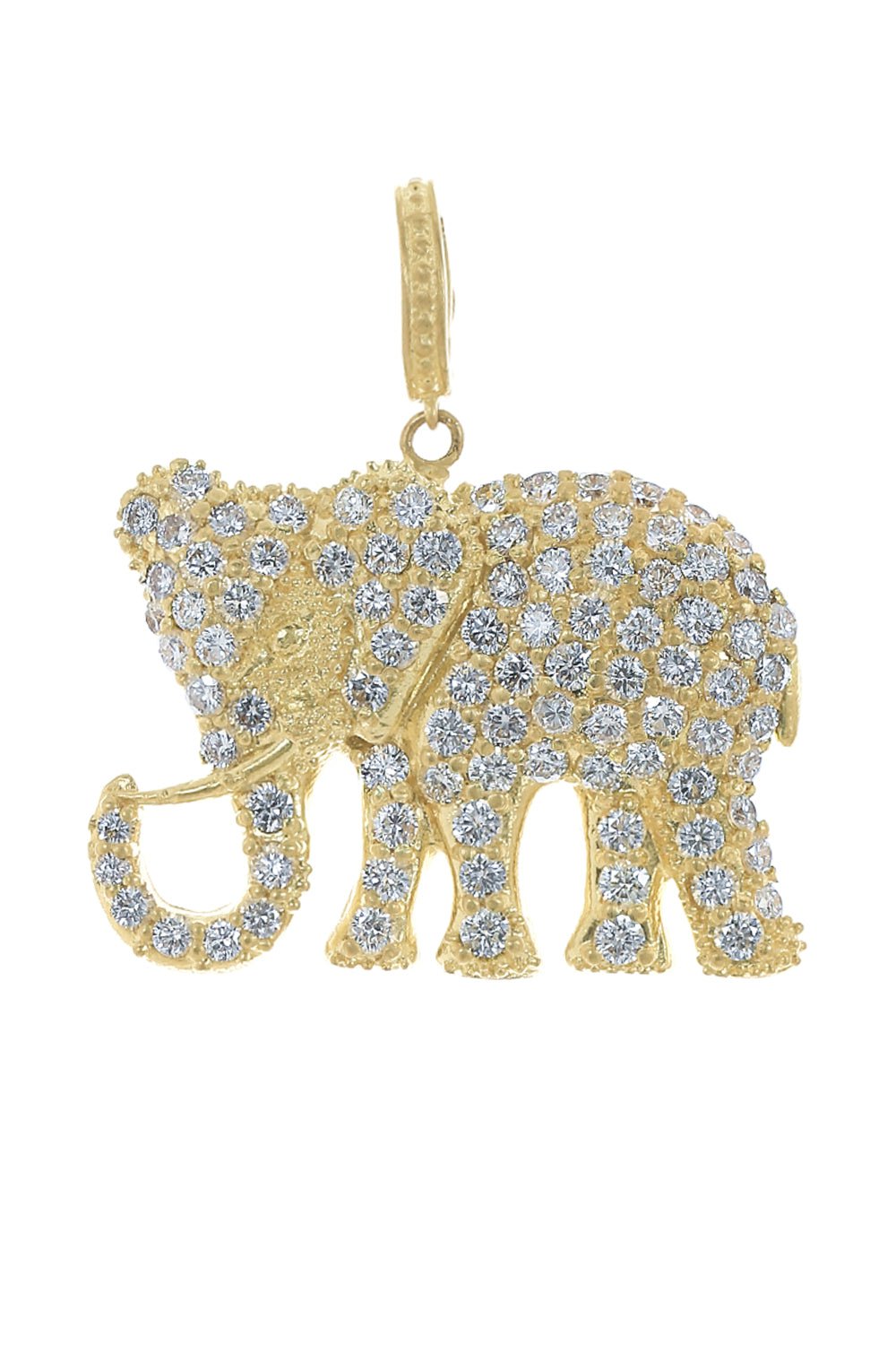 TANYA FARAH-XL Garden Of Eden Diamond Elephant Charm-YELLOW GOLD