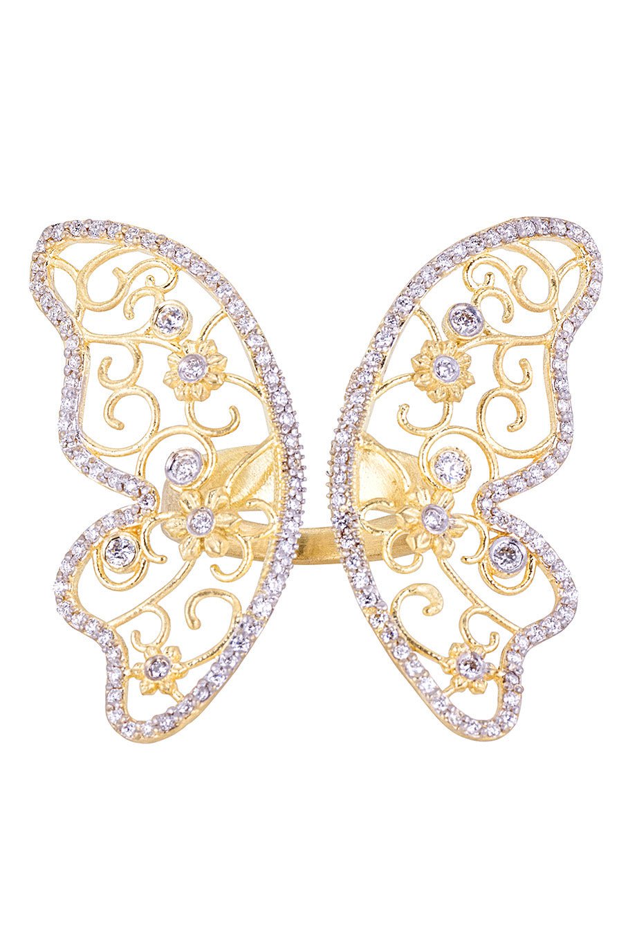 TANYA FARAH-Tree of Life Butterfly Ring-YELLOW GOLD