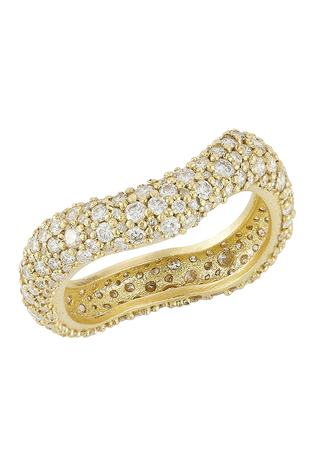 Diamond Wave Band Ring