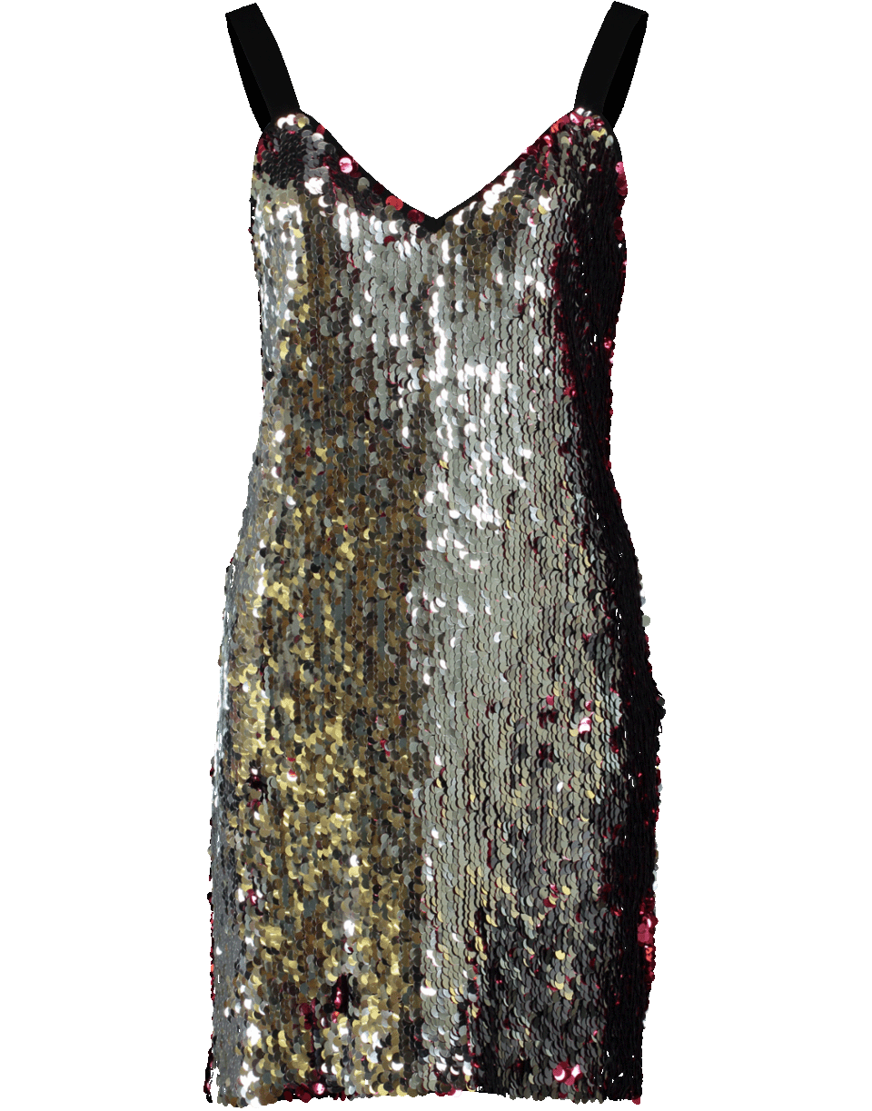 TANYA TAYLOR-Two Tone Sequin Becca Dress-