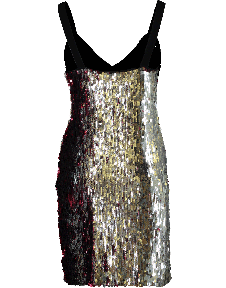 TANYA TAYLOR-Two Tone Sequin Becca Dress-