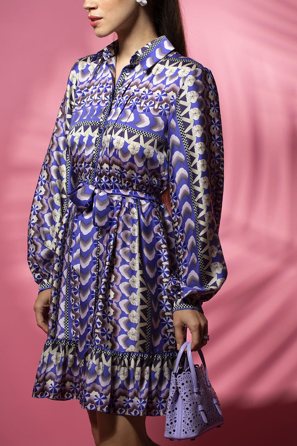 TEMPERLEY LONDON-Phlox Print Mini Dress-