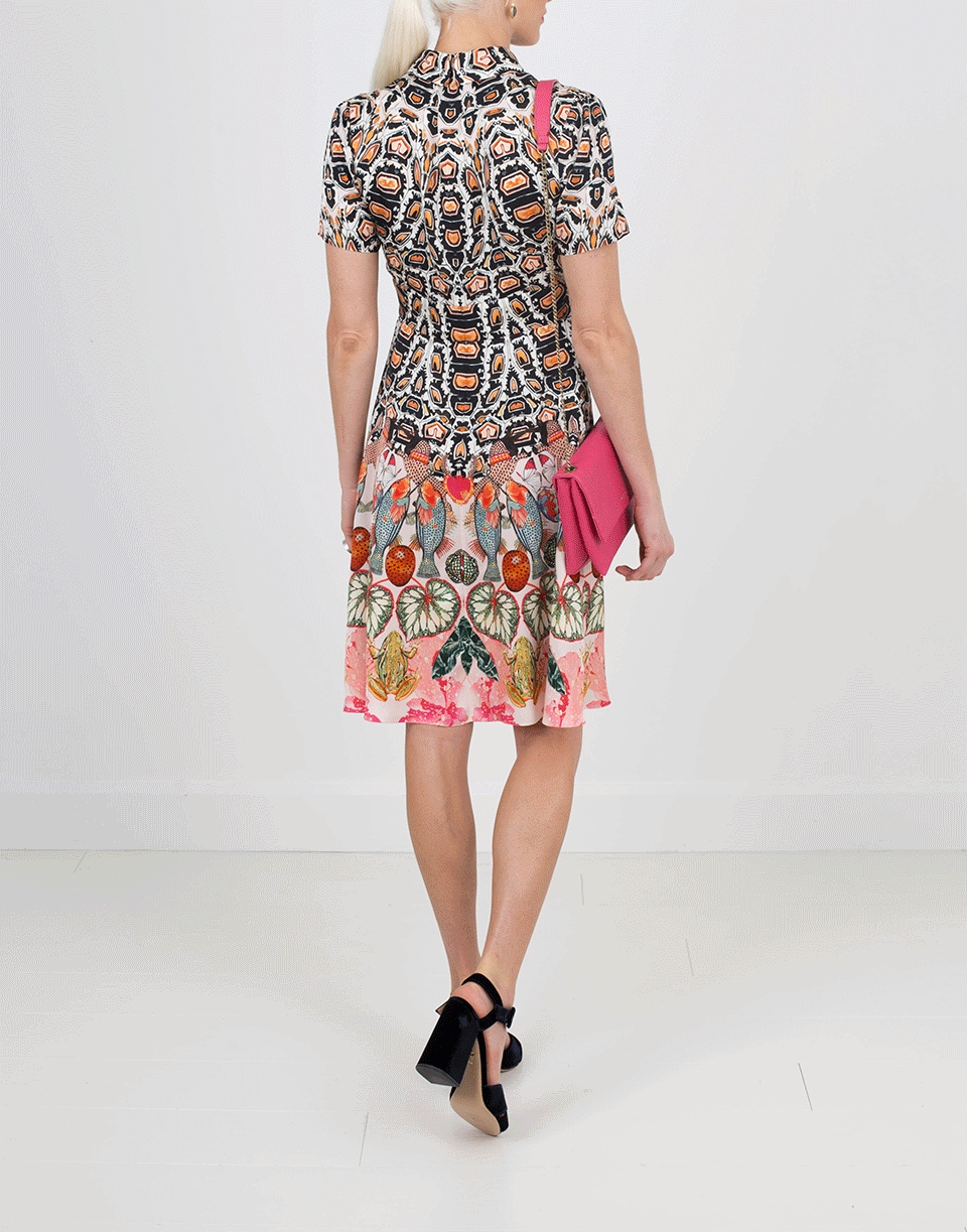 TEMPERLEY LONDON-Spiral Printed Mini Dress-