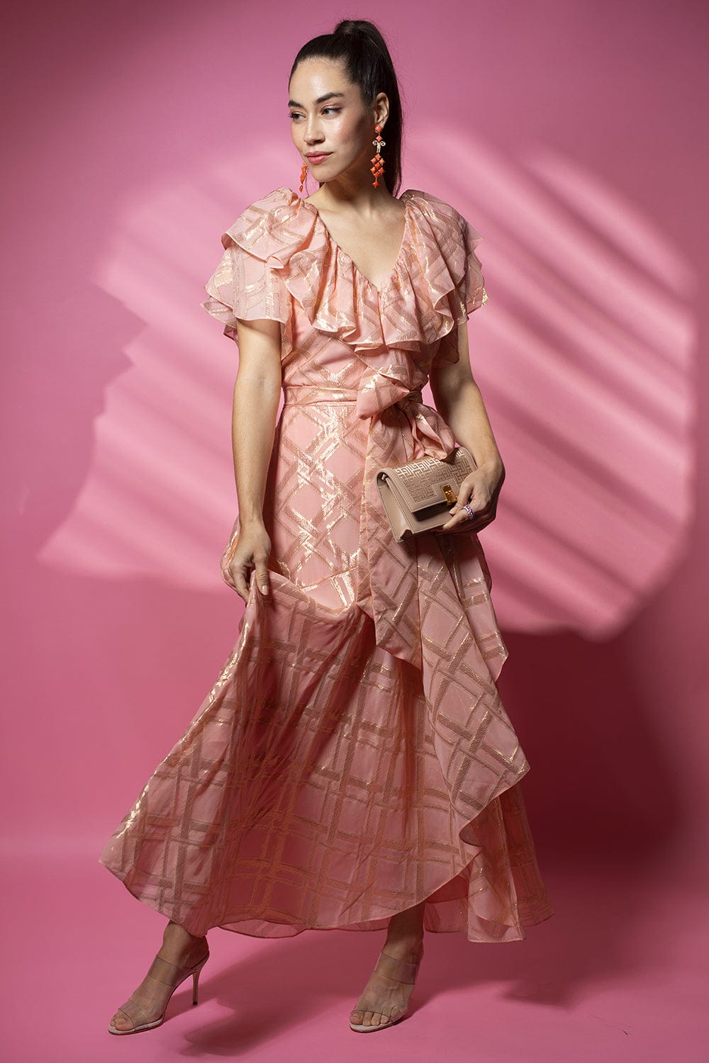 TEMPERLEY LONDON-Natascha Ruffle Dress-PCHAMBR