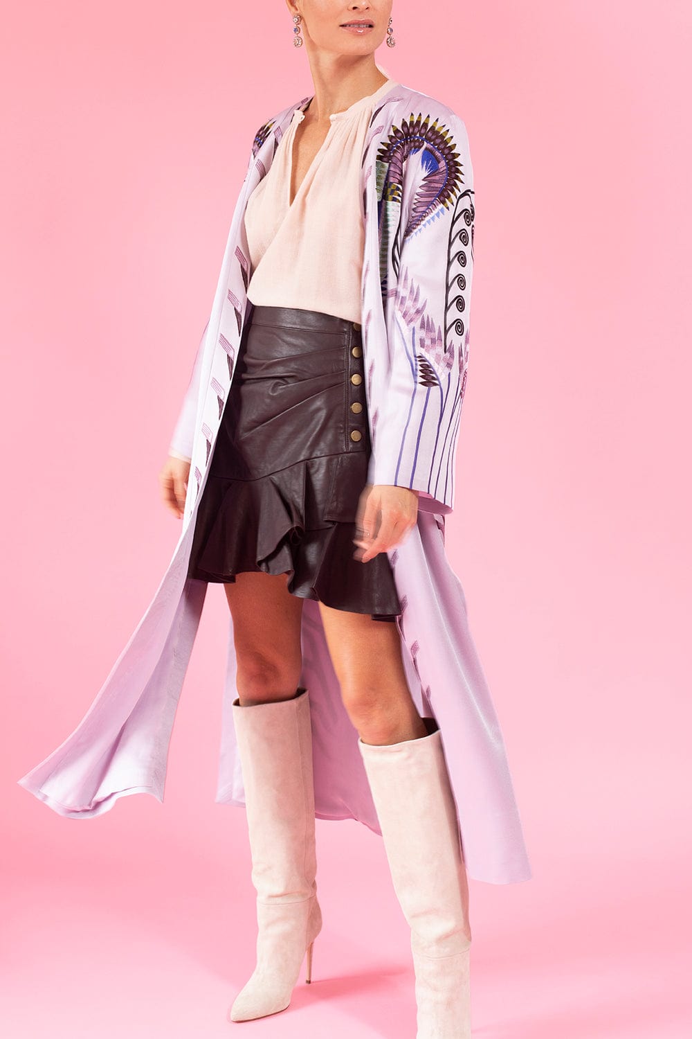 TEMPERLEY LONDON-Farrah Kimono-PSTLILAC