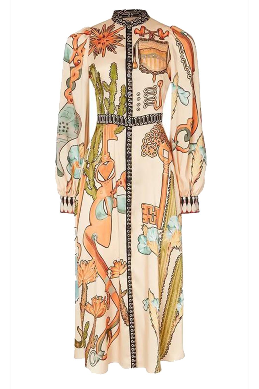 TEMPERLEY LONDON-Palomino Print Shirt Dress-
