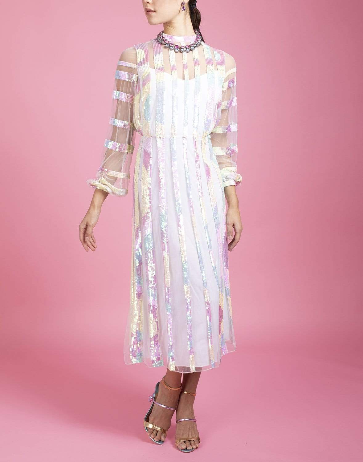 TEMPERLEY LONDON-Dusty Dress - Rainbow-