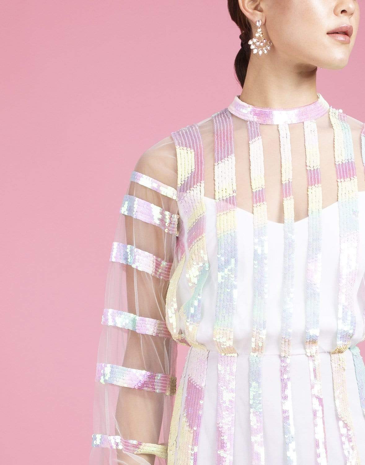 TEMPERLEY LONDON-Dusty Dress - Rainbow-