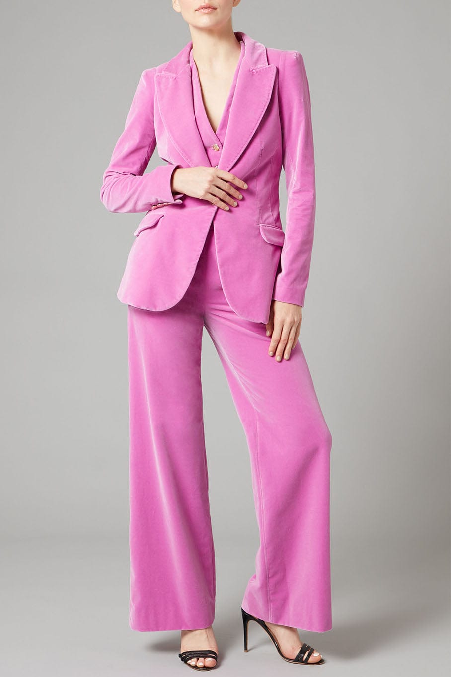 TEMPERLEY LONDON-Clove Velvet Waisted Trousers-