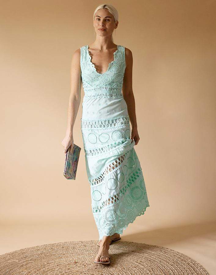 TEMPTATION POSITANO-Asuncion Sleeveless V-Neck Maxi Dress-