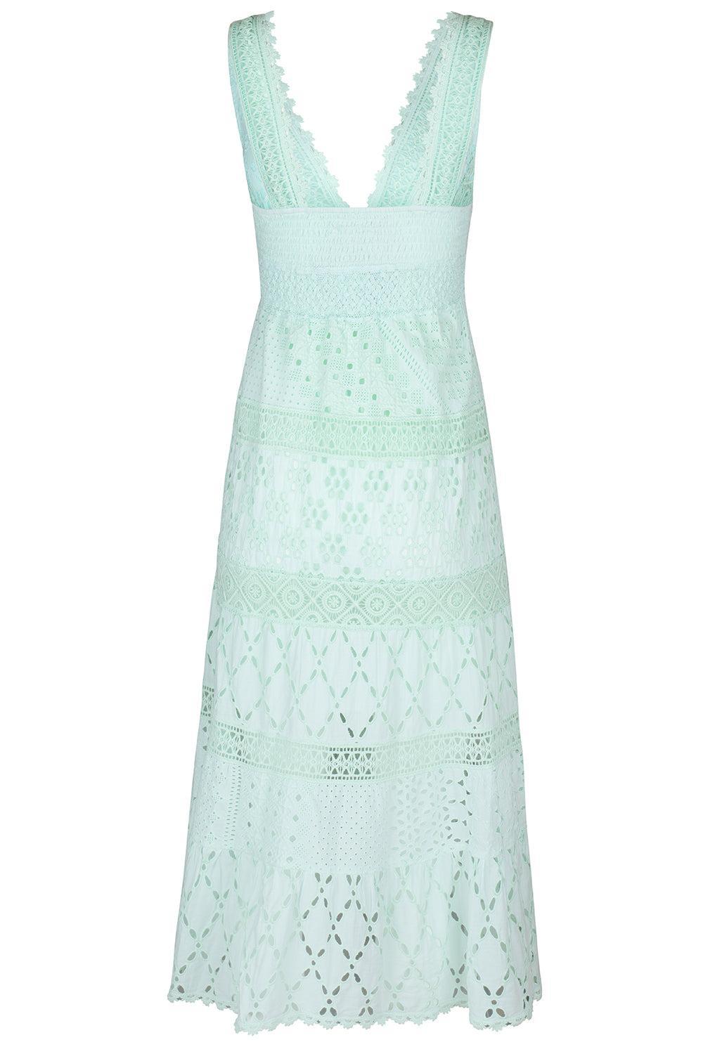 Paglia Midi Dress - Aqua-AQUA-XS-CLOTHINGDRESSCASUAL-TEMPTATION POSITANO