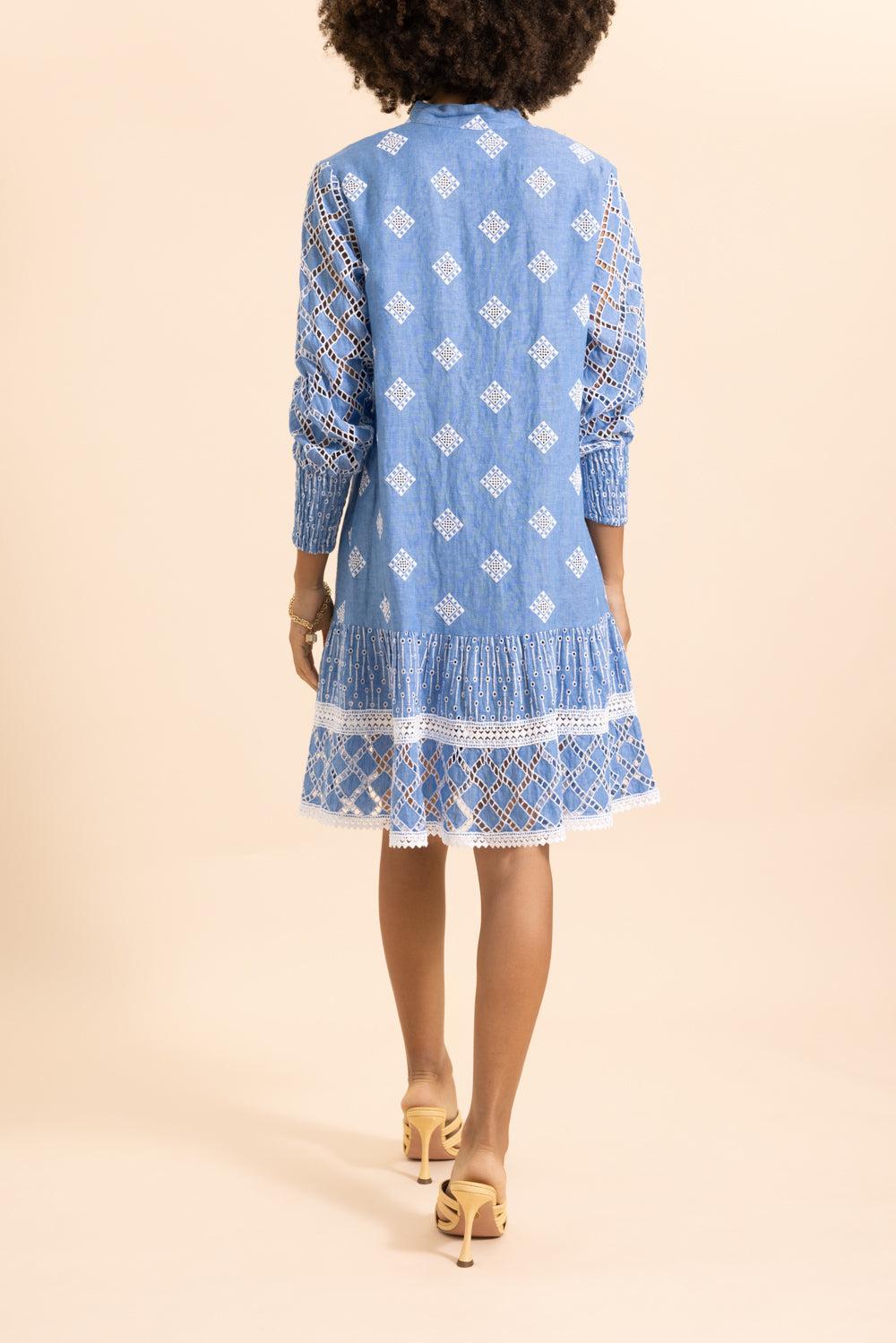 Ginger Dress-BLUE-XS-CLOTHINGDRESSCASUAL-TEMPTATION POSITANO