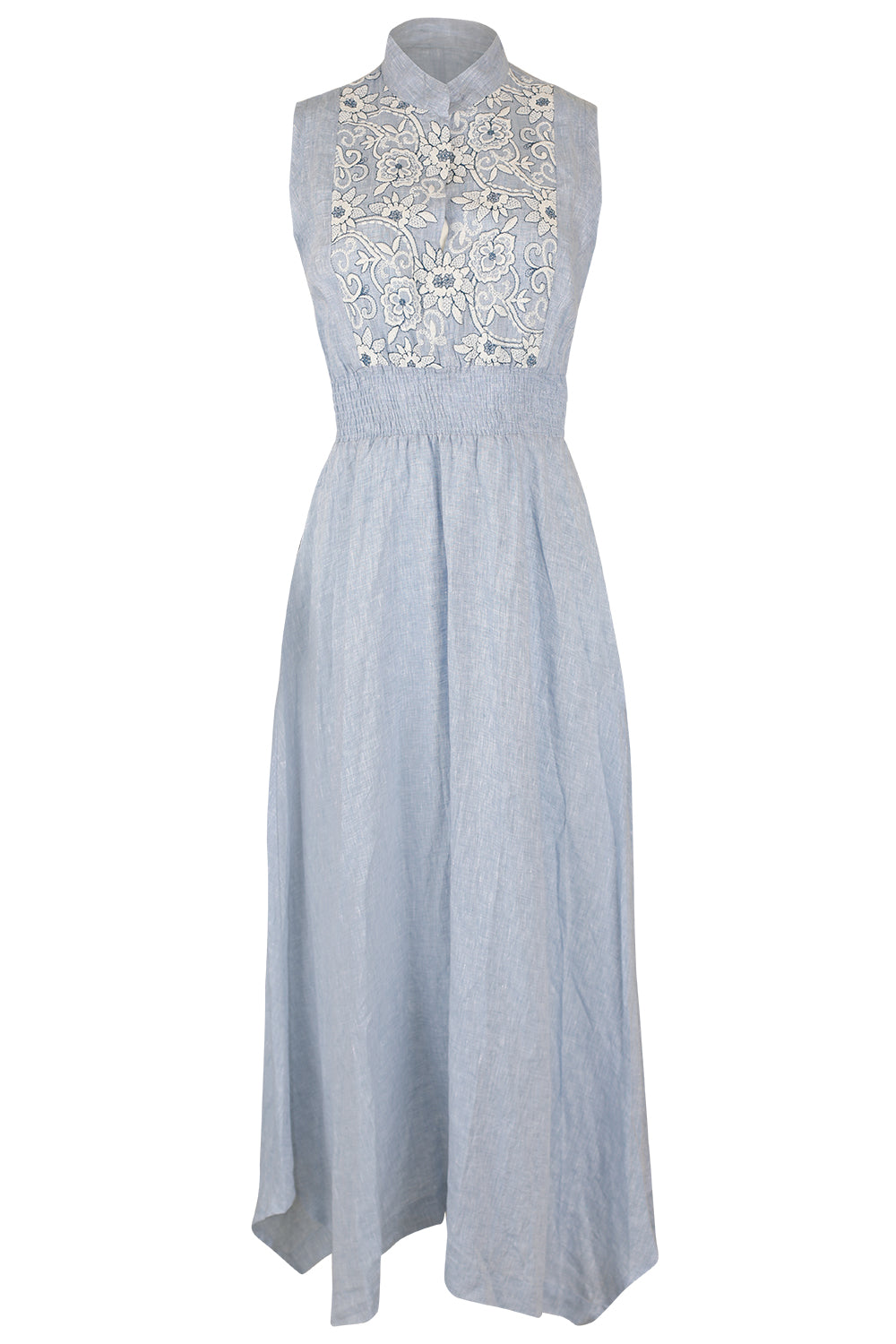  Limoncello Midi Dress-BLUE-XS-CLOTHINGDRESSCASUAL-TEMPTATION POSITANO 