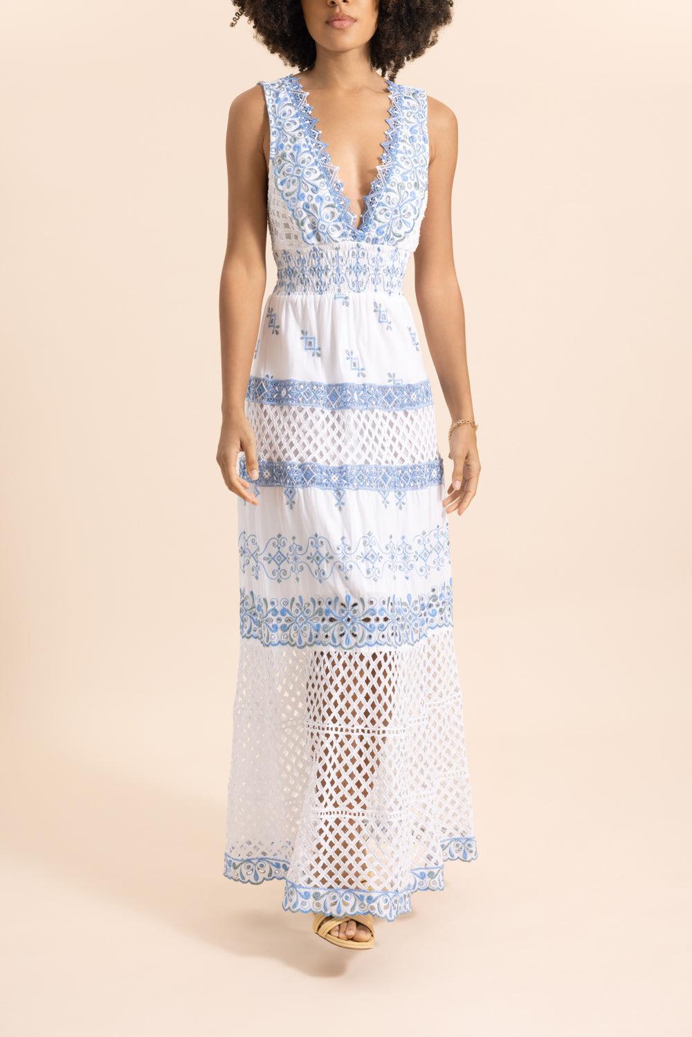 Meringa Dress-BLUE-XS-CLOTHINGDRESSCASUAL-TEMPTATION POSITANO