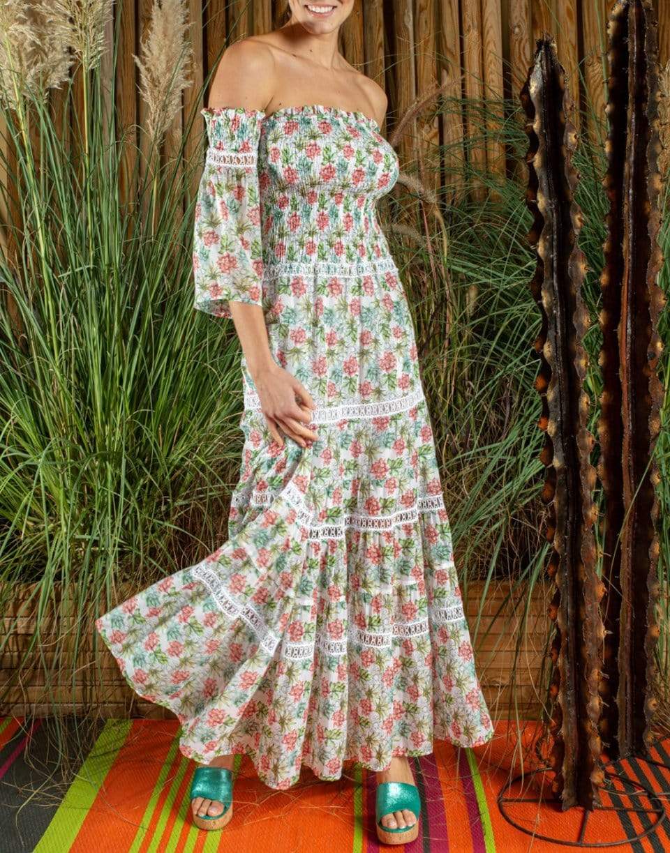 TEMPTATION POSITANO-Gibara Off Shoulder Print Dress-