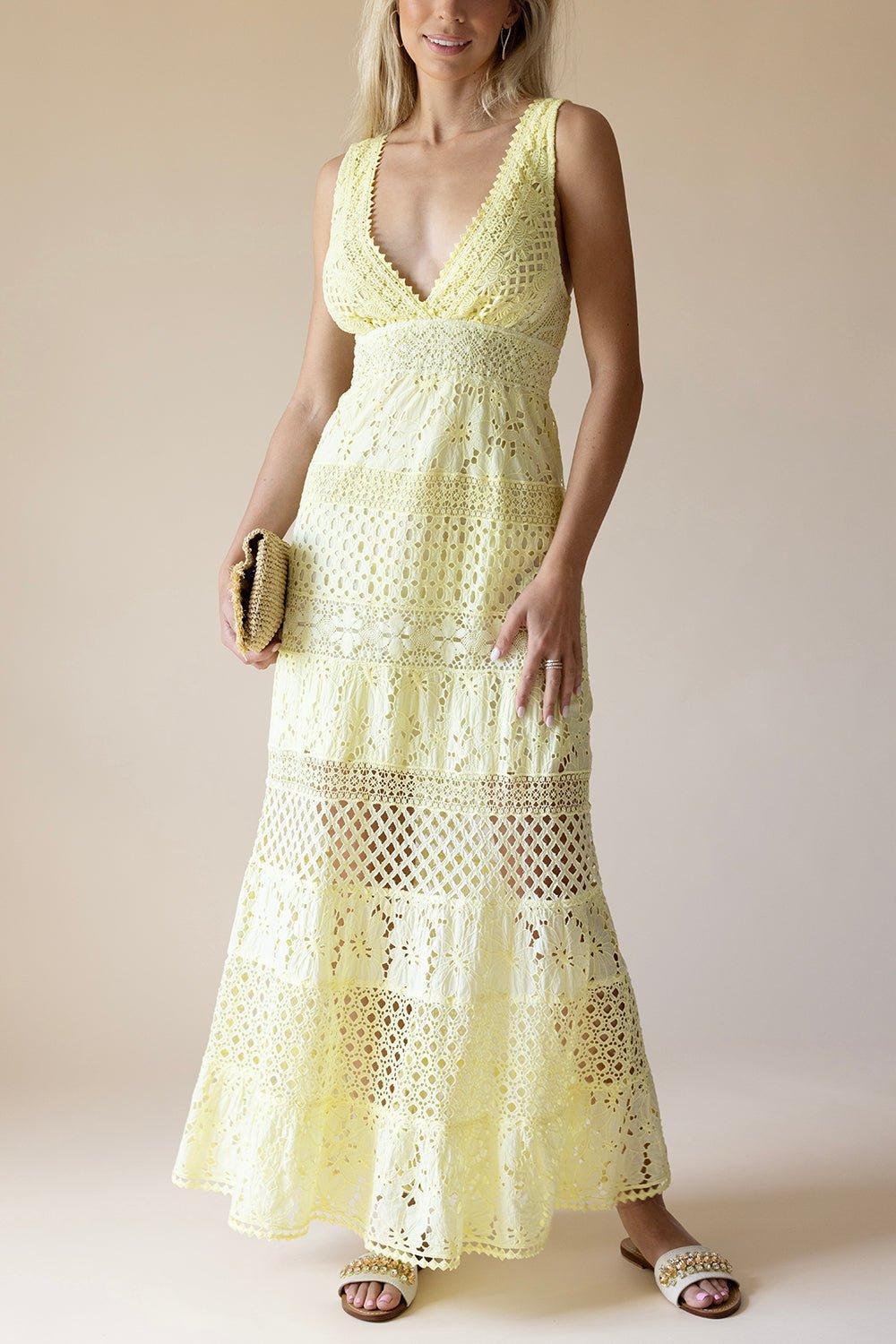 TEMPTATION POSITANO-Morganite Dress - Giallo-