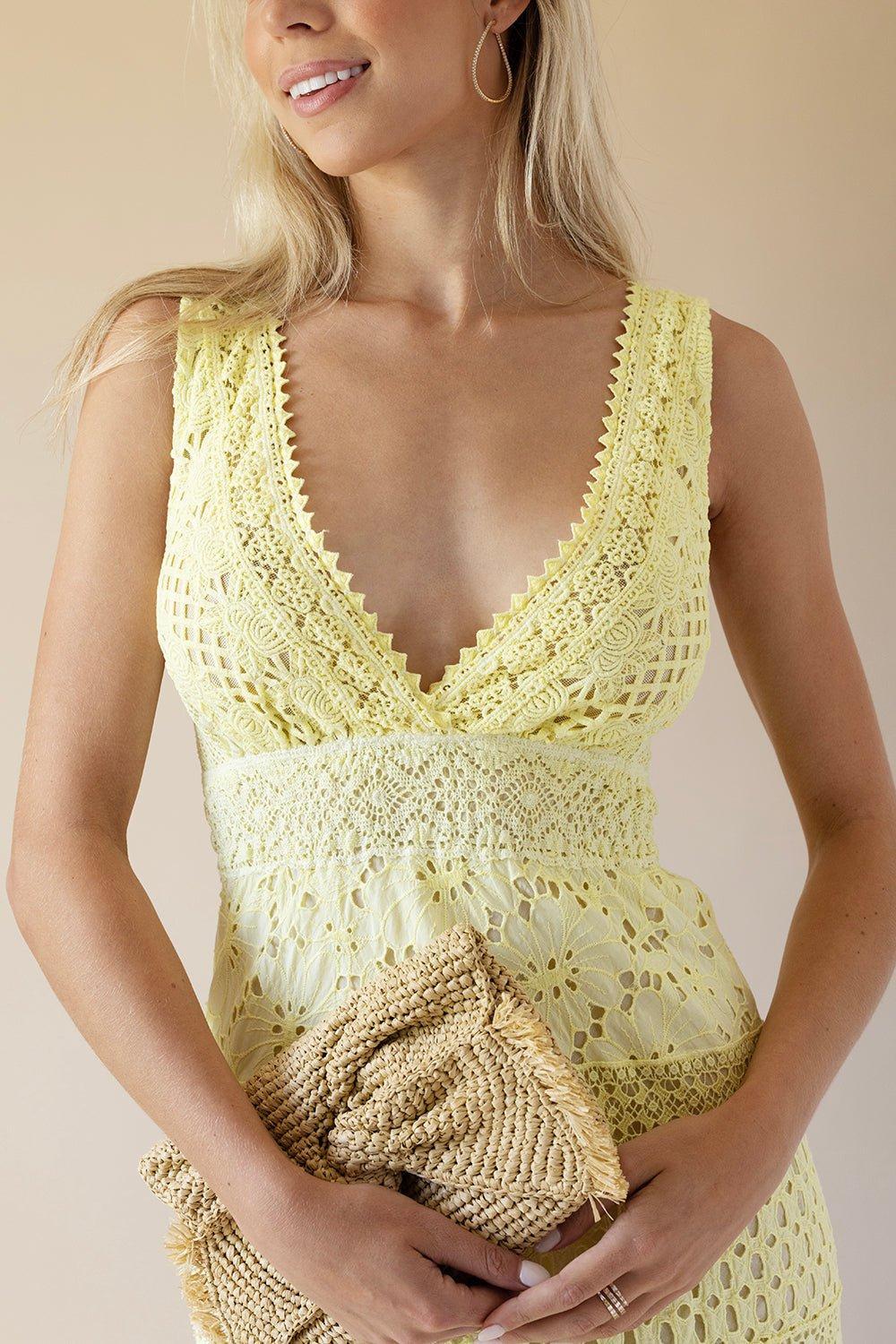 TEMPTATION POSITANO-Morganite Dress - Giallo-