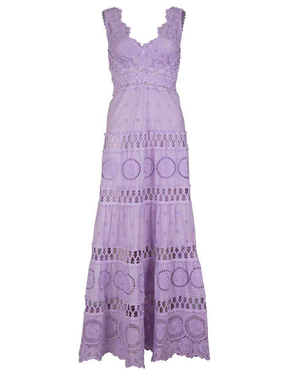 TEMPTATION POSITANO-Asuncion Sleeveless V-Neck Lilac Maxi Dress-