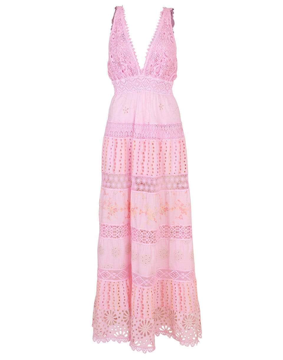 TEMPTATION POSITANO-Santos V-Neck Long Dress-LT PINK