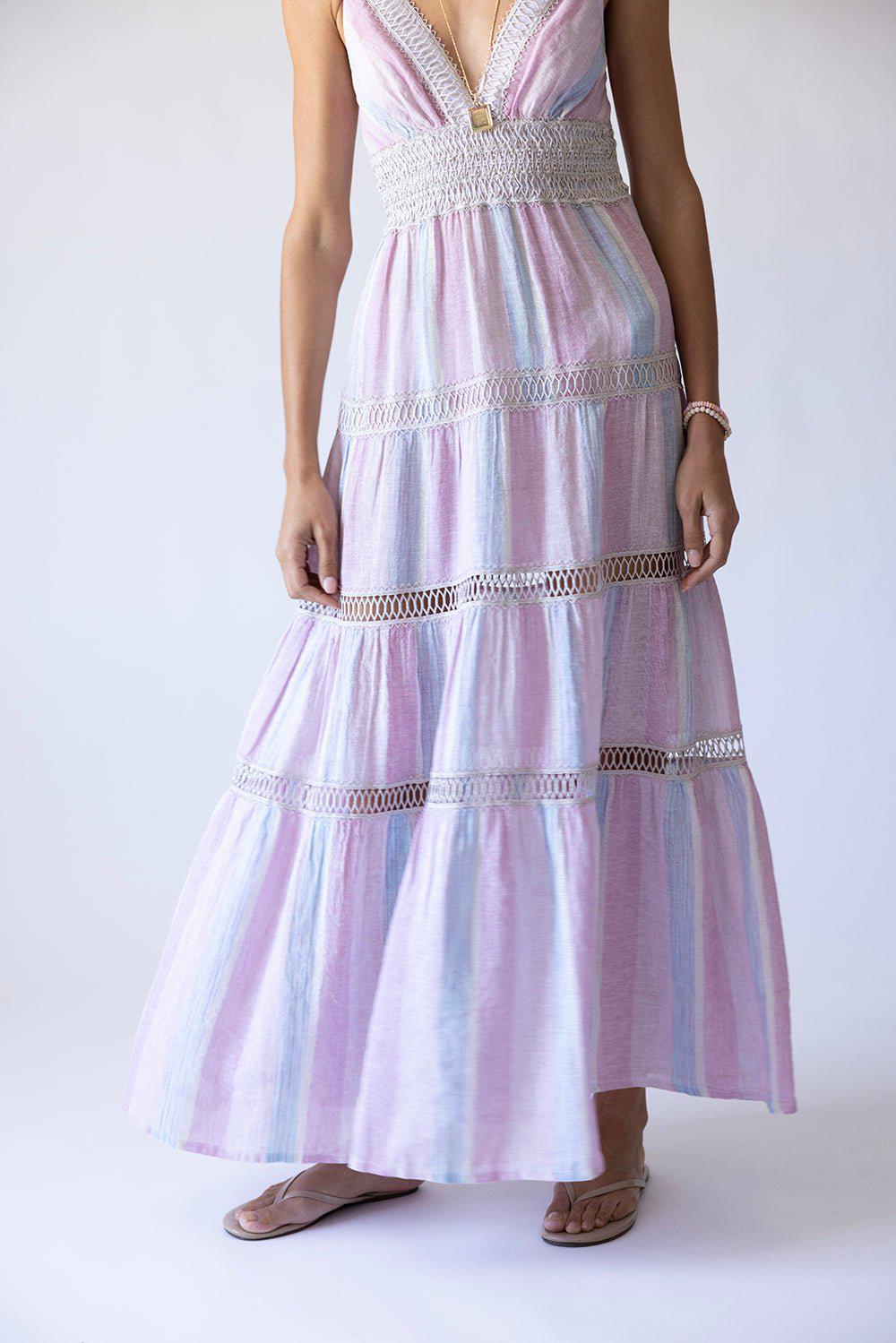 TEMPTATION POSITANO-Embroidered Maxi Dress-