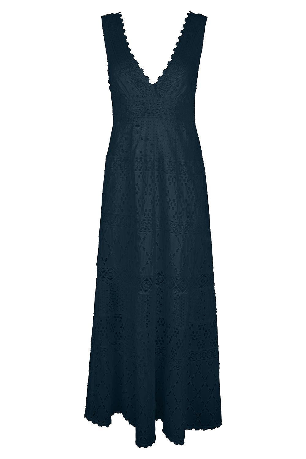 Paglia Long Dress - Navy-NAVY-XS-CLOTHINGDRESSCASUAL-TEMPTATION POSITANO