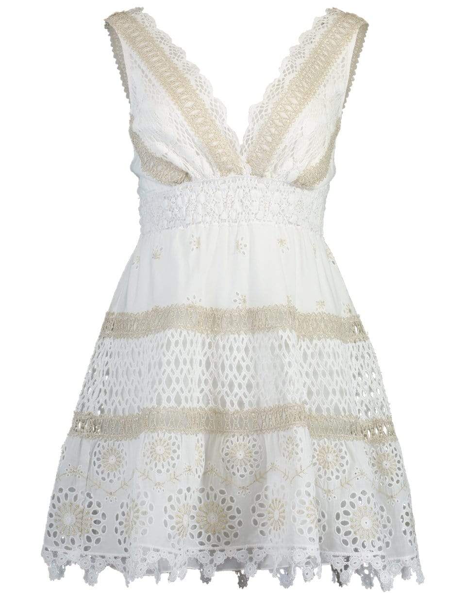 TEMPTATION POSITANO-Embroidered Polonia Mini Dress-