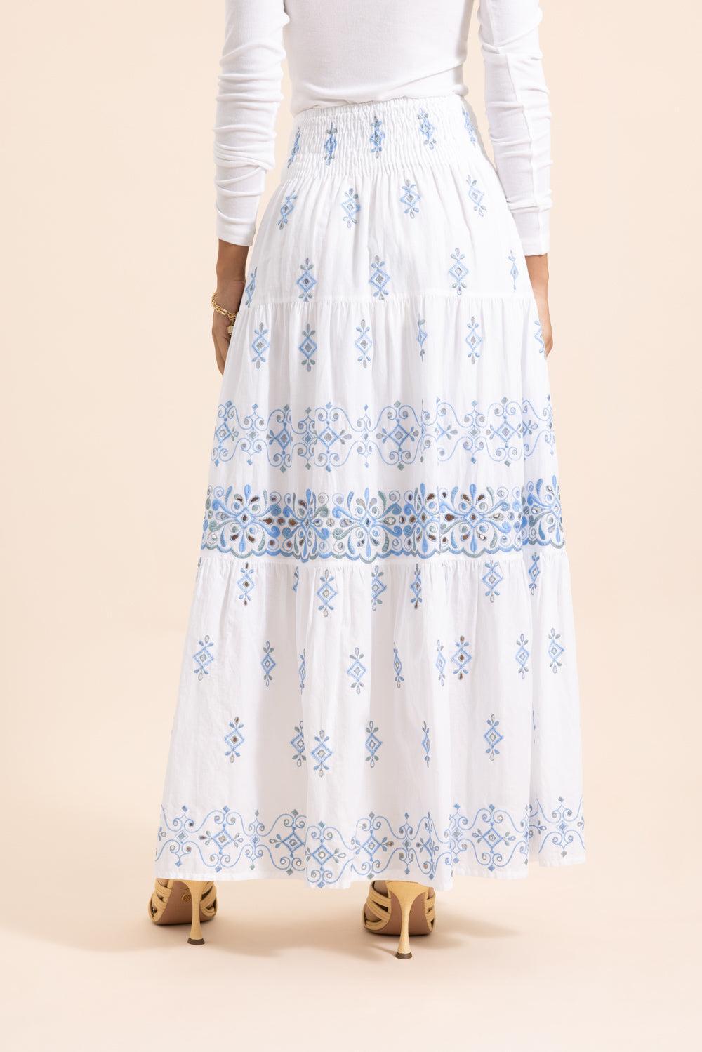 Sorbetto Skirt-BLUE-XS-CLOTHINGSKIRTMAXI-TEMPTATION POSITANO