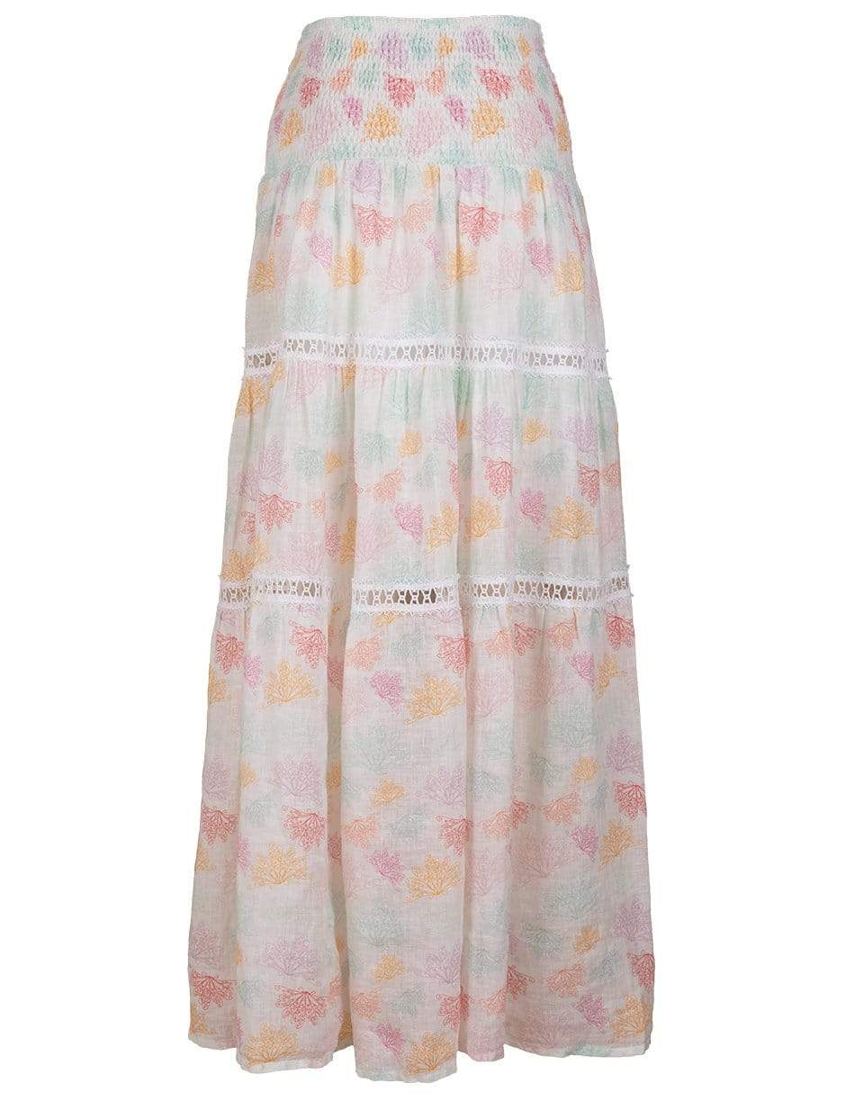 TEMPTATION POSITANO-Salina Butterfly Print Shirred Waist Maxi Skirt-