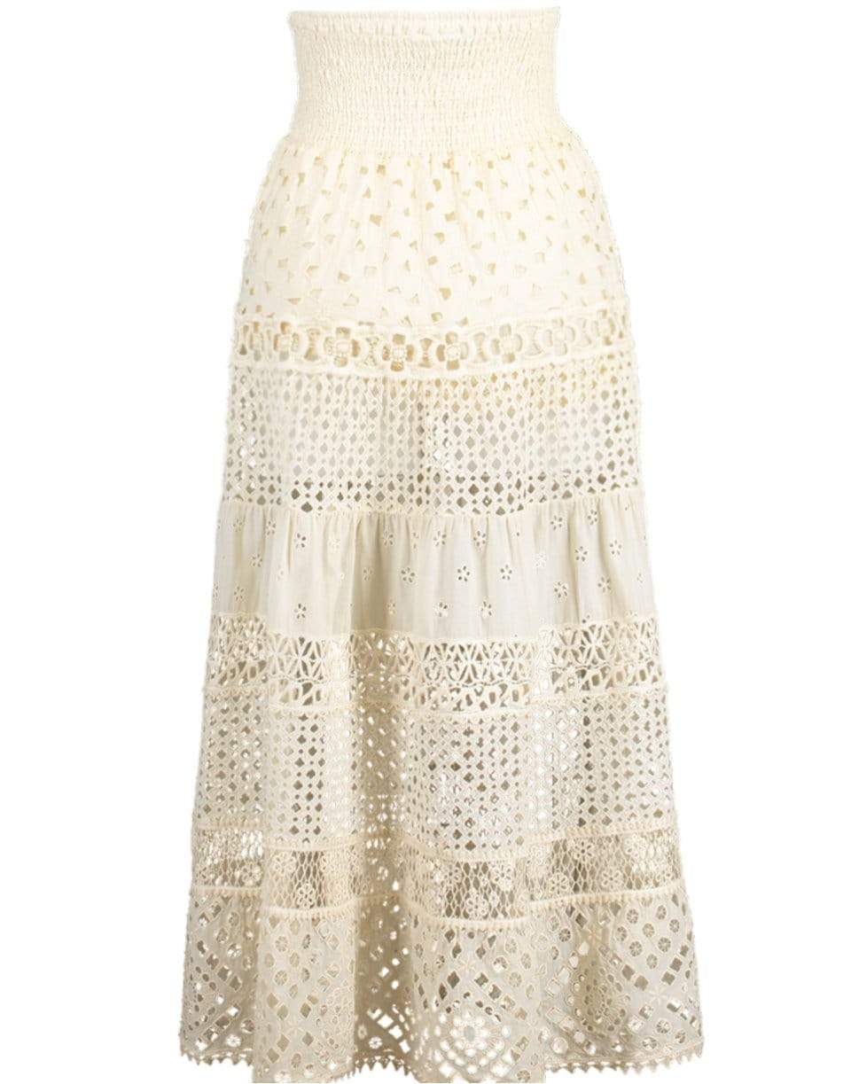 TEMPTATION POSITANO-White San Paolo Open Front Skirt-