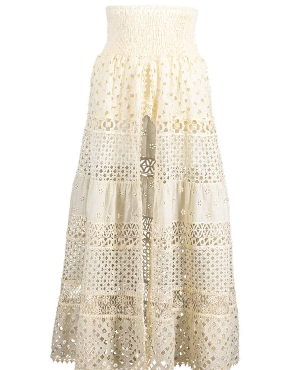 TEMPTATION POSITANO-White San Paolo Open Front Skirt-