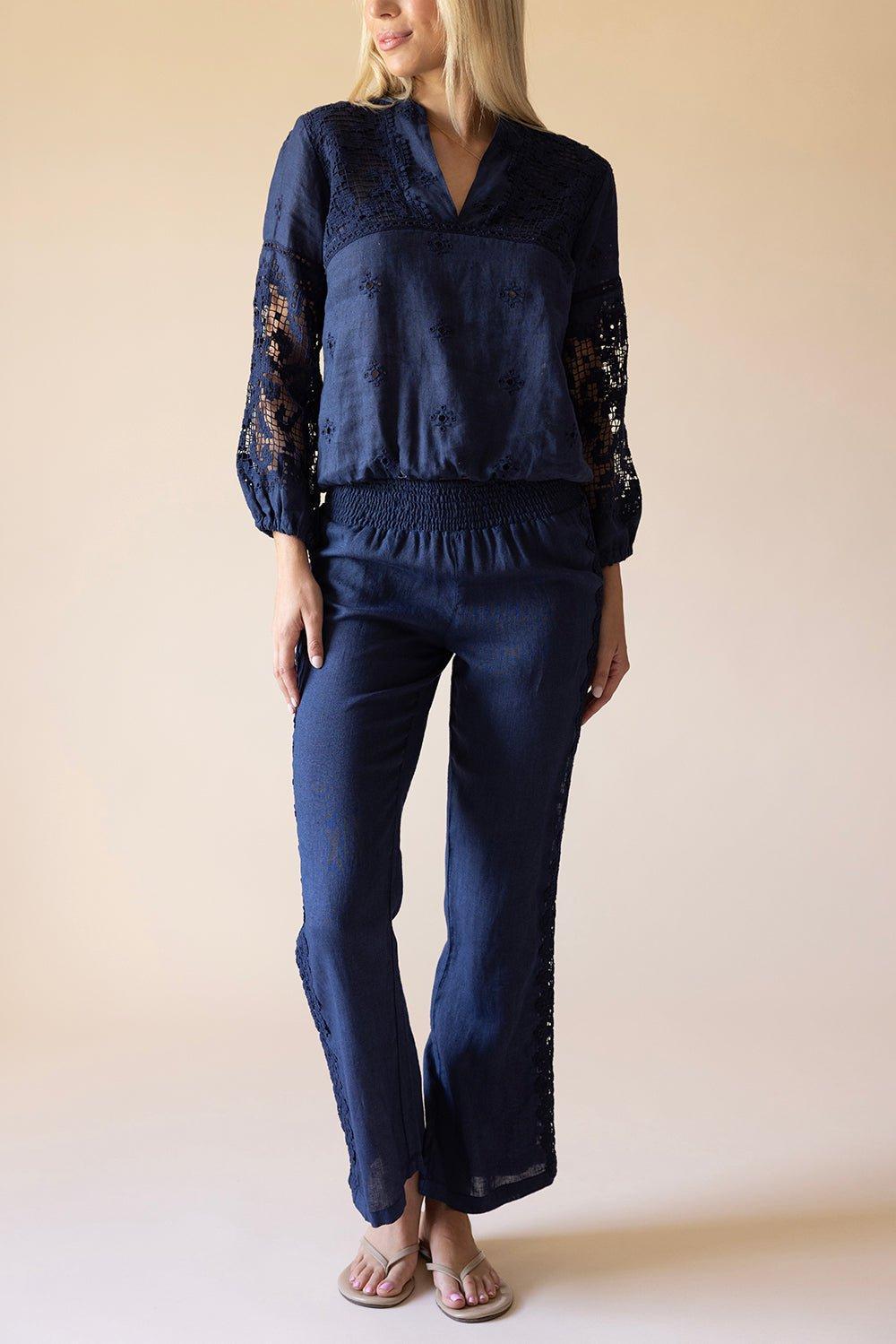TEMPTATION POSITANO-Corallo Blouse - Navy-