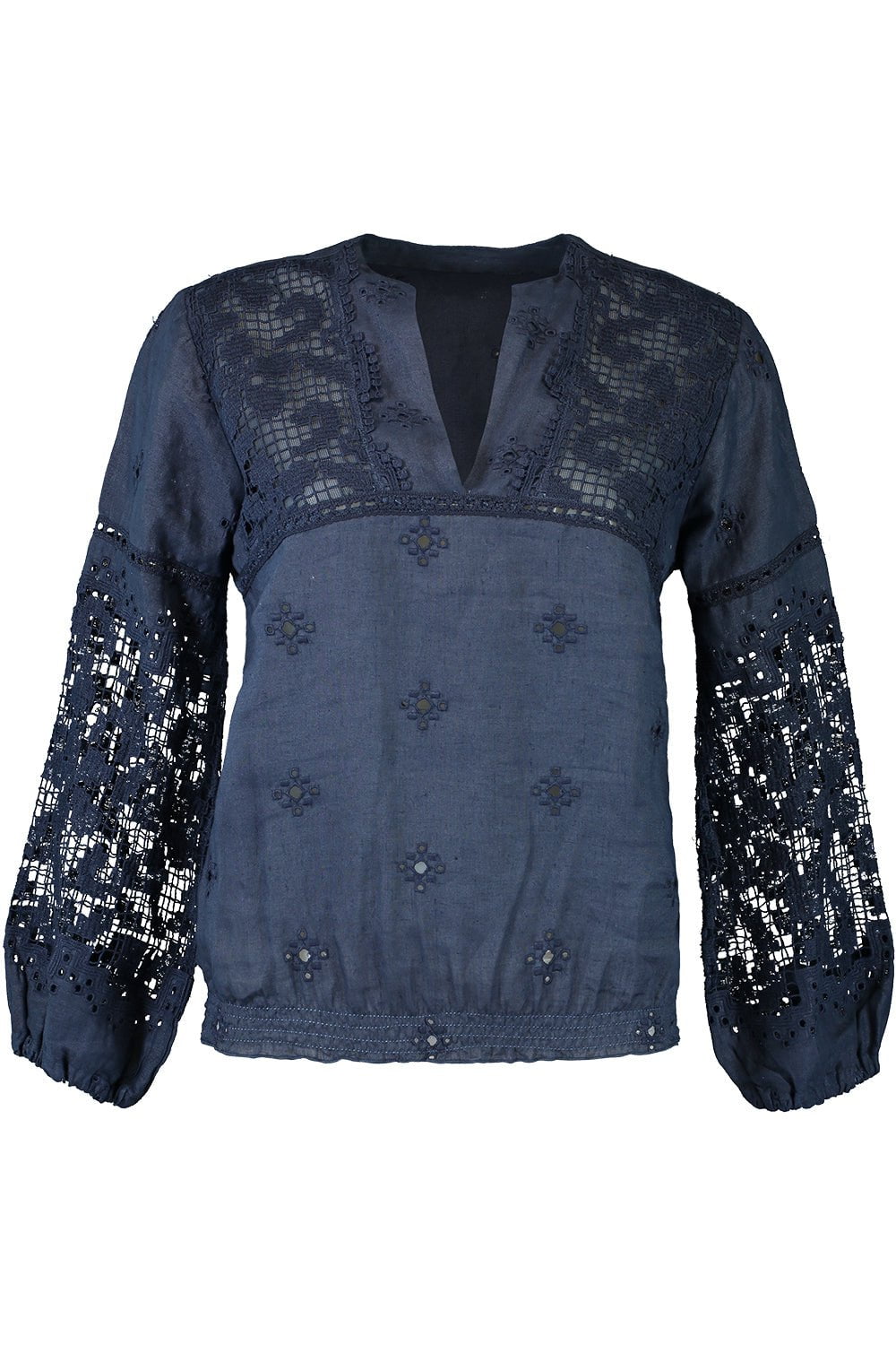 TEMPTATION POSITANO-Corallo Blouse - Navy-