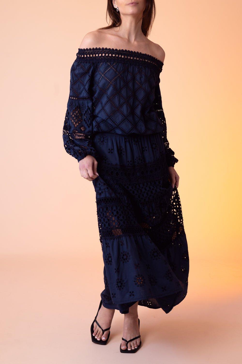 TEMPTATION POSITANO-Miramare Blouse - Navy-
