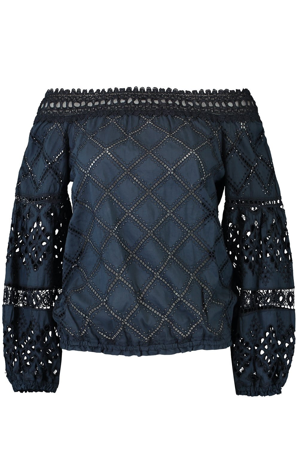 TEMPTATION POSITANO-Miramare Blouse - Navy-
