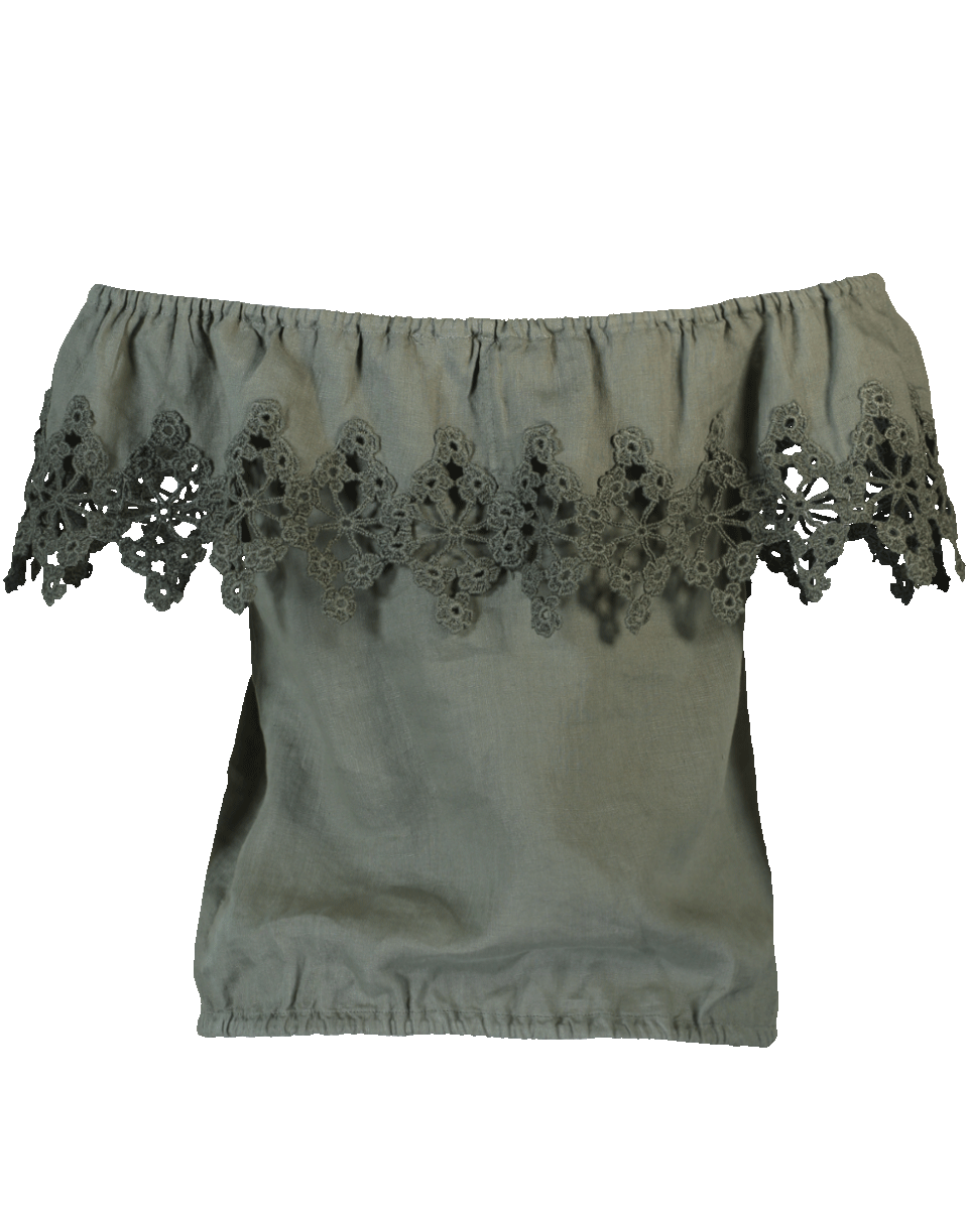 TEMPTATION POSITANO-Kure Off Shoulder Crochet Blouse-