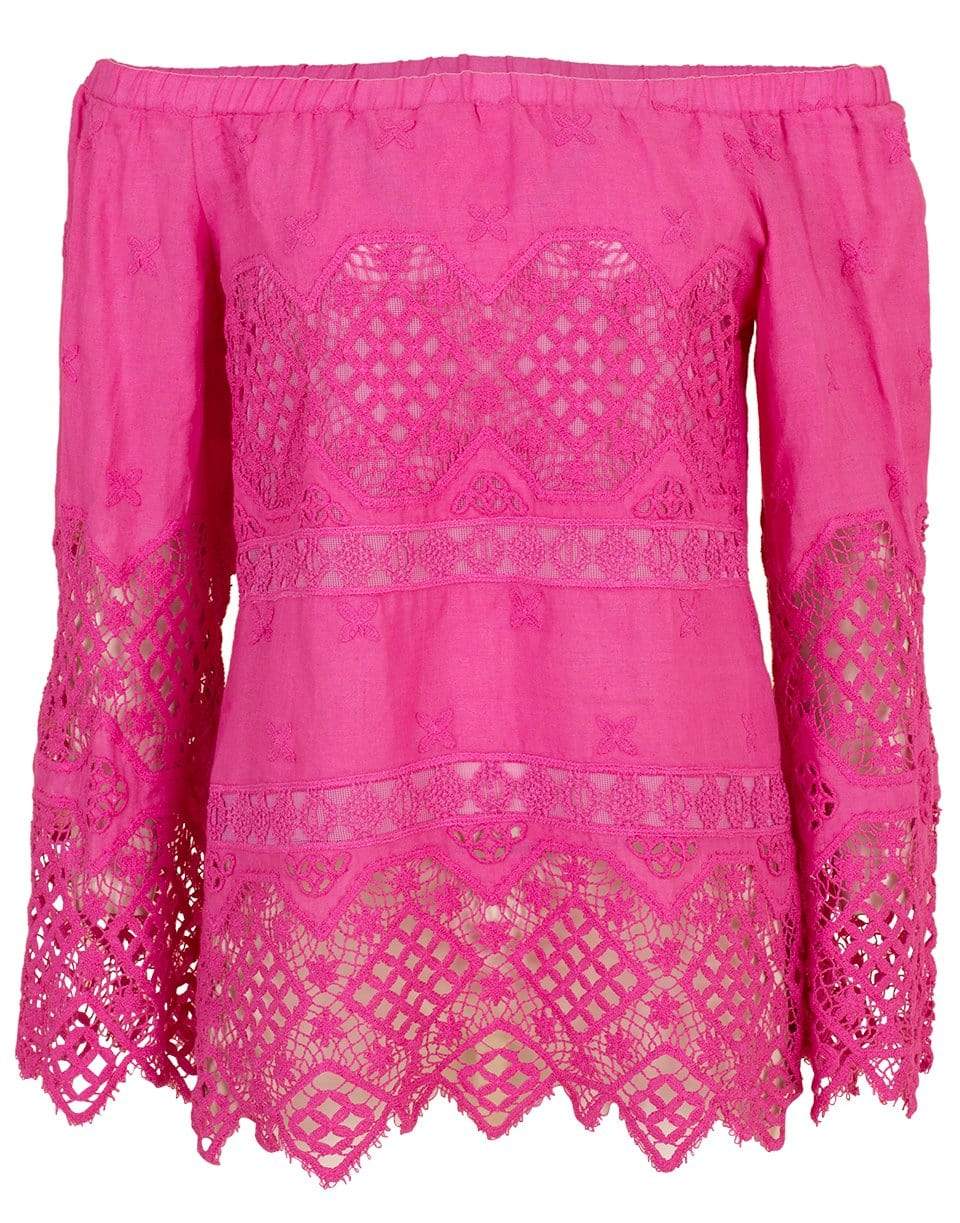 TEMPTATION POSITANO-Hot Pink Buenos Aires Shoulder Top-