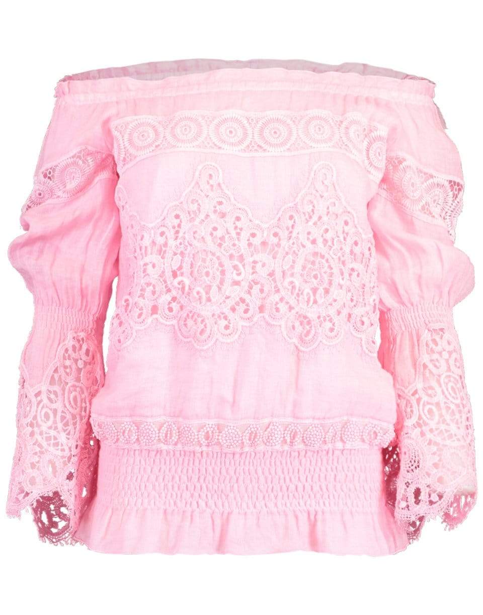 TEMPTATION POSITANO-Rose Valencia Off Shoulder Top-