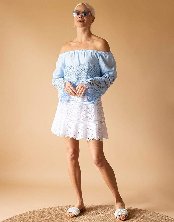 TEMPTATION POSITANO-Sky Buenos Aires Shoulder Top-