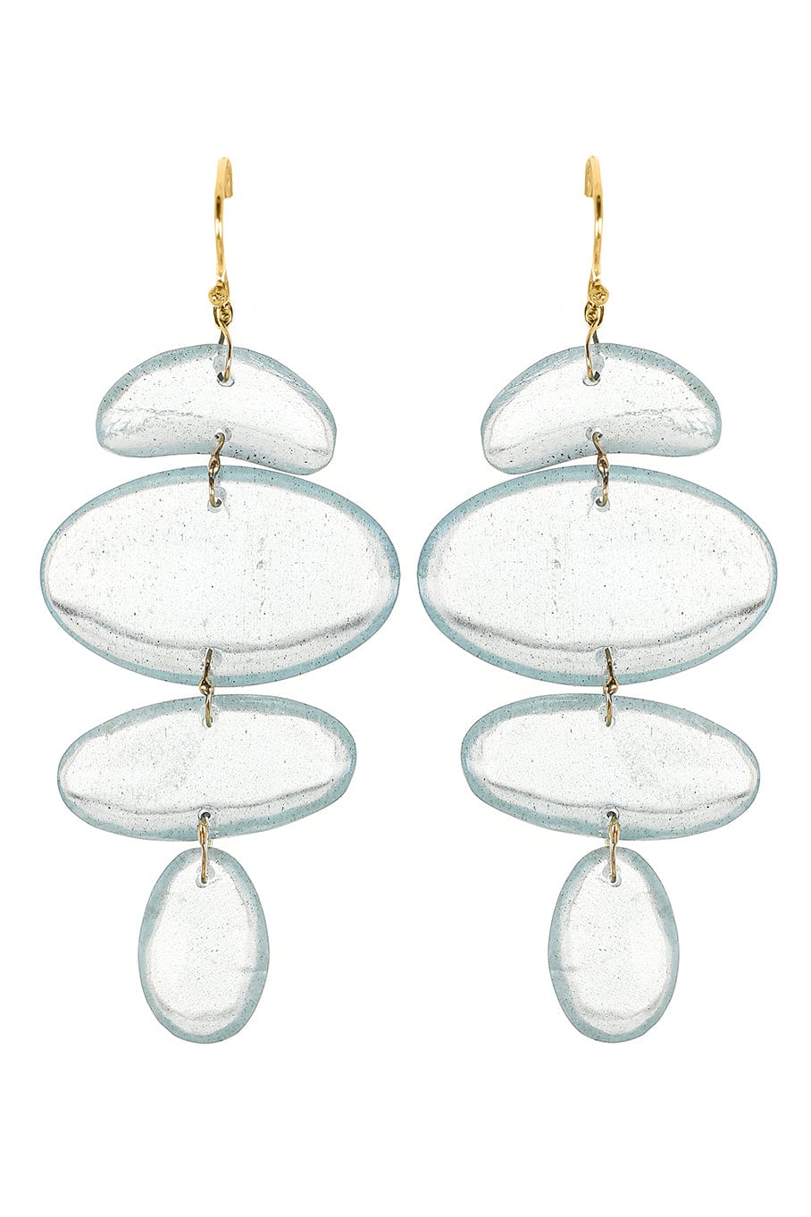 TEN THOUSAND THINGS-Aquamarine Oval Totem Earrings-YELLOW GOLD
