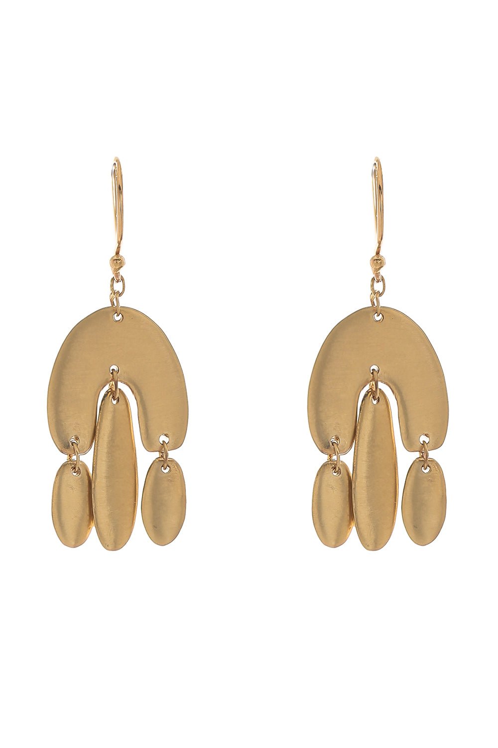 TEN THOUSAND THINGS-Mini Metal Chandelier Earrings-YELLOW GOLD