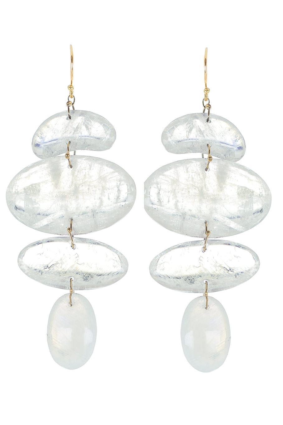 Moonstone Oval Totem Earrings