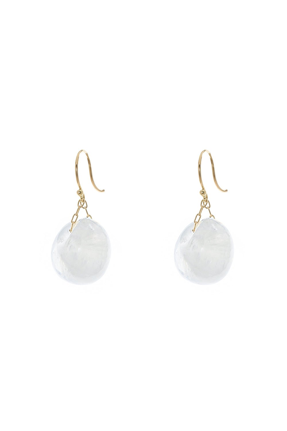 TEN THOUSAND THINGS-Moonstone Tapiz Bead Earrings-YELLOW GOLD