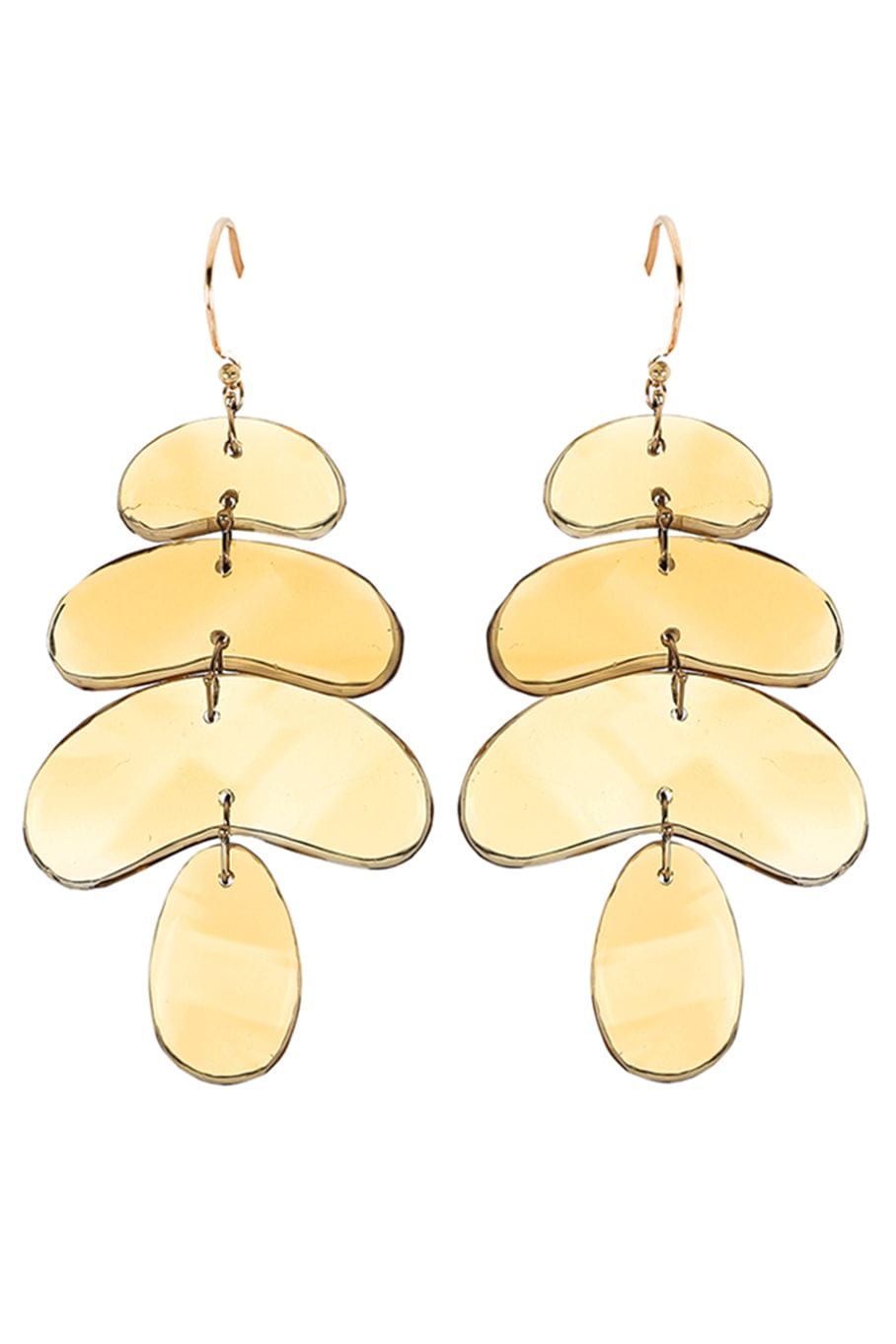 TEN THOUSAND THINGS-Small Citrine Totem Earrings-YELLOW GOLD