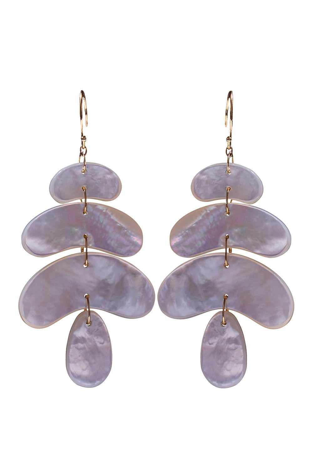 TEN THOUSAND THINGS-Small Pearl Oval Totem Earrings-YELLOW GOLD