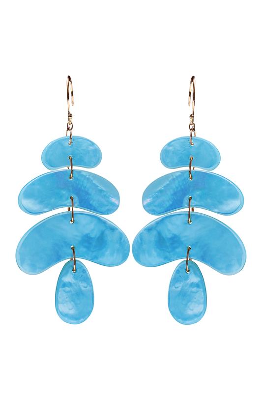 TEN THOUSAND THINGS-Small Turquoise Totem Earrings-YELLOW GOLD