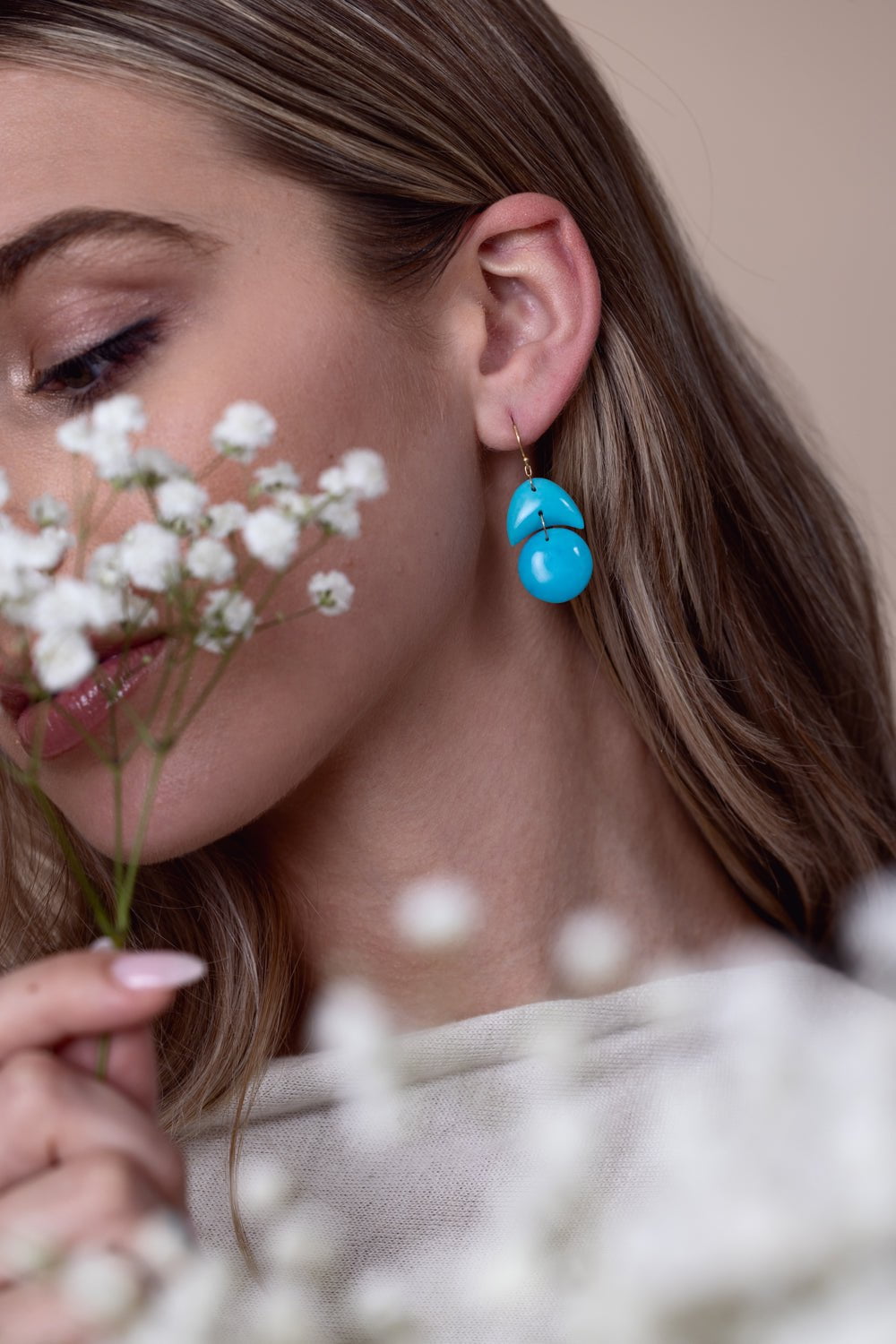 Tiny Arp Turquoise Earrings JEWELRYFINE JEWELEARRING TEN THOUSAND THINGS   