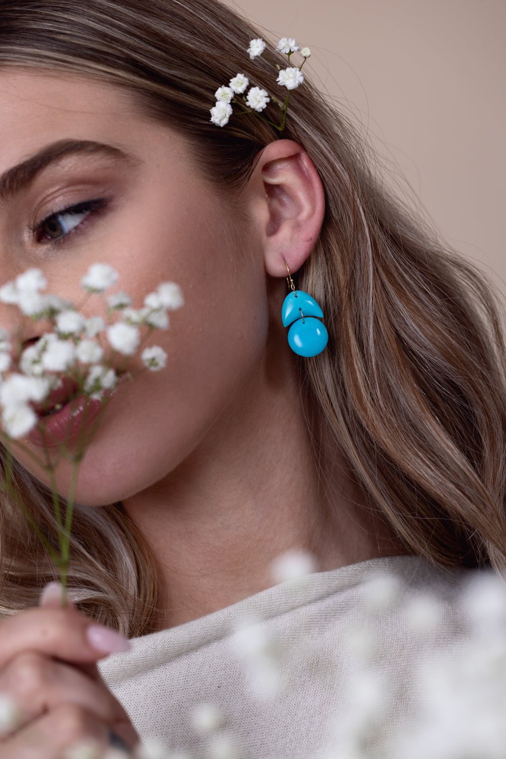 Tiny Arp Turquoise Earrings JEWELRYFINE JEWELEARRING TEN THOUSAND THINGS   