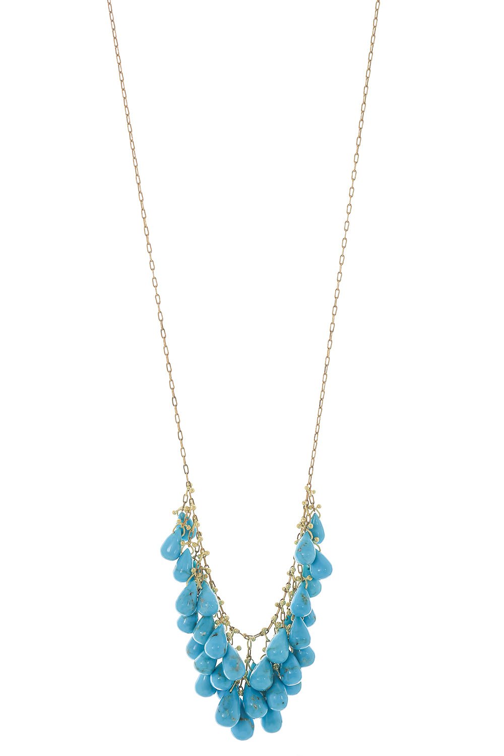 TEN THOUSAND THINGS-Briolette Waterfall Necklace-YELLOW GOLD